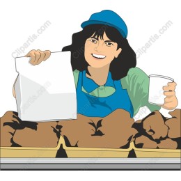 Cheerful Food Vendor
