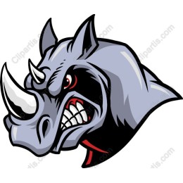 Fierce Rhino Head