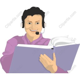 Cheerful Man Reading