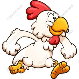 Playful Cartoon Chicken