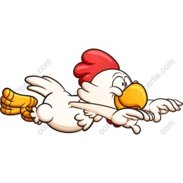Cheerful Cartoon Chicken
