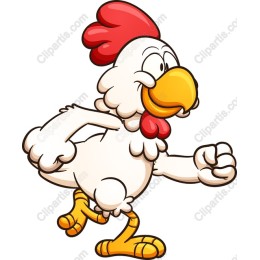 Whimsical Cartoon Chicken