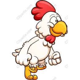 Cheerful Cartoon Chicken