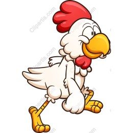 Cheerful Cartoon Chicken