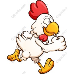 Joyful Cartoon Chicken