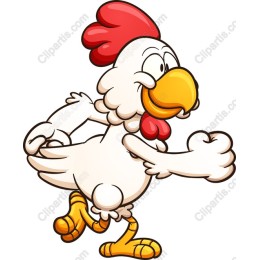 Playful Cartoon Chicken