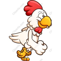 Playful Cartoon Chicken