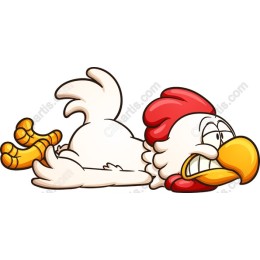 Playful Cartoon Chicken