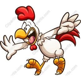 Cheerful Cartoon Chicken