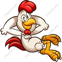 Playful Cartoon Chicken