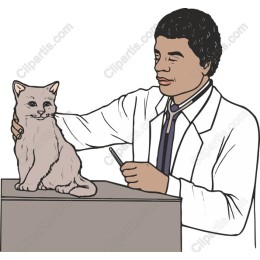 Veterinarian with Cat