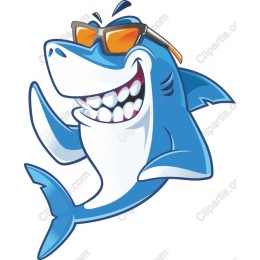 Playful Shark with Sunglasses