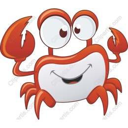 Playful Cartoon Crab