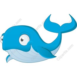 Whimsical Blue Whale