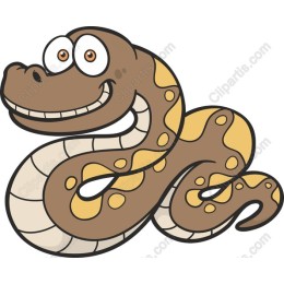 Cheerful Cartoon Snake