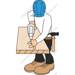Skilled Carpenter Power Drill