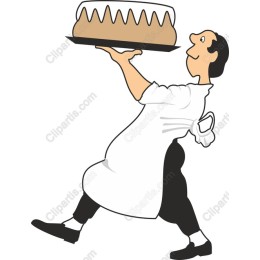 Cheerful Baker with Cake