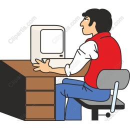 Retro Office Worker