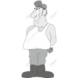 Cheerful Cartoon Worker
