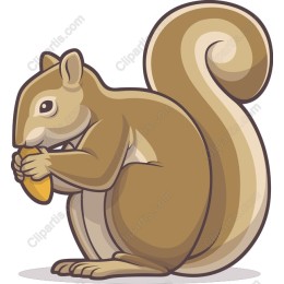 Charming Cartoon Squirrel