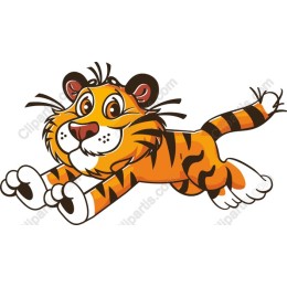 Cheerful Cartoon Tiger
