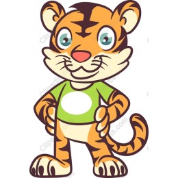 Playful Cartoon Tiger