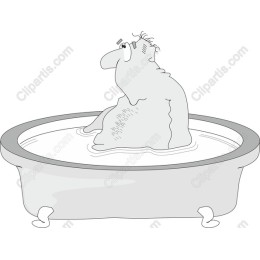 Whimsical Bathtub Character