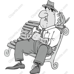 Whimsical Park Bench Character