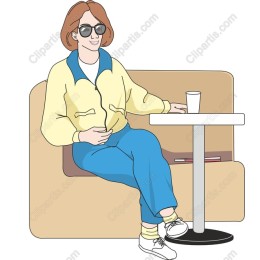 Trendy Seated Woman