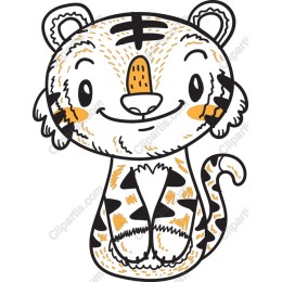 Cheerful Cartoon Tiger