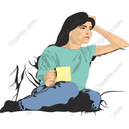 Contemplative Woman with Mug
