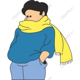 Cozy Figure with Yellow Scarf