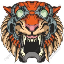 Fierce Mechanical Tiger Head