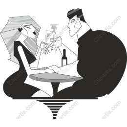 Elegant Dining Couple