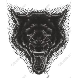 Fierce Wolf Head