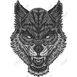 Fierce Wolf Head