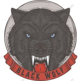 Fierce Black Wolf