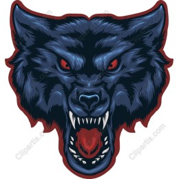 Fierce Wolf Head