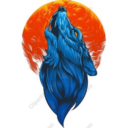 Majestic Howling Wolf Sunset