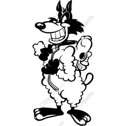 Playful Wolf Cartoon