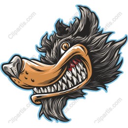 Fierce Wolf Head