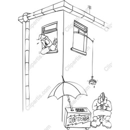 Whimsical Hot Dog Vendor