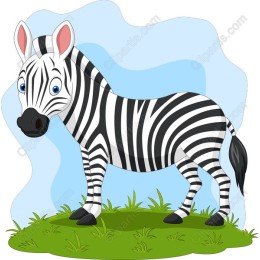 Cute Cartoon Zebra