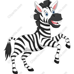 Cheerful Cartoon Zebra