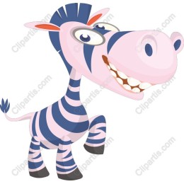 Playful Cartoon Zebra