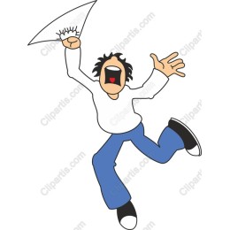Joyful Paper Airplane Character