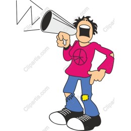 Energetic Megaphone Character