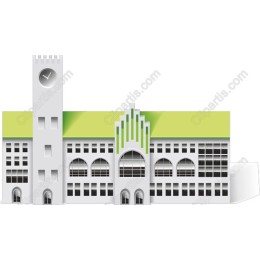 Modern Architectural with Clock Tower