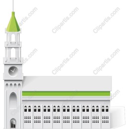 Classic Green-Roofed Tower Building