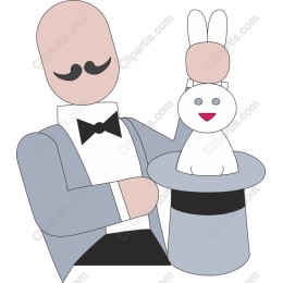 Charming Magician with Bunny